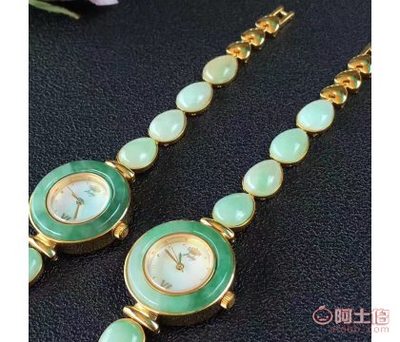 尊贵之选 缅甸天然糯冰阳绿翡翠手表，时间中的奢华瑰宝